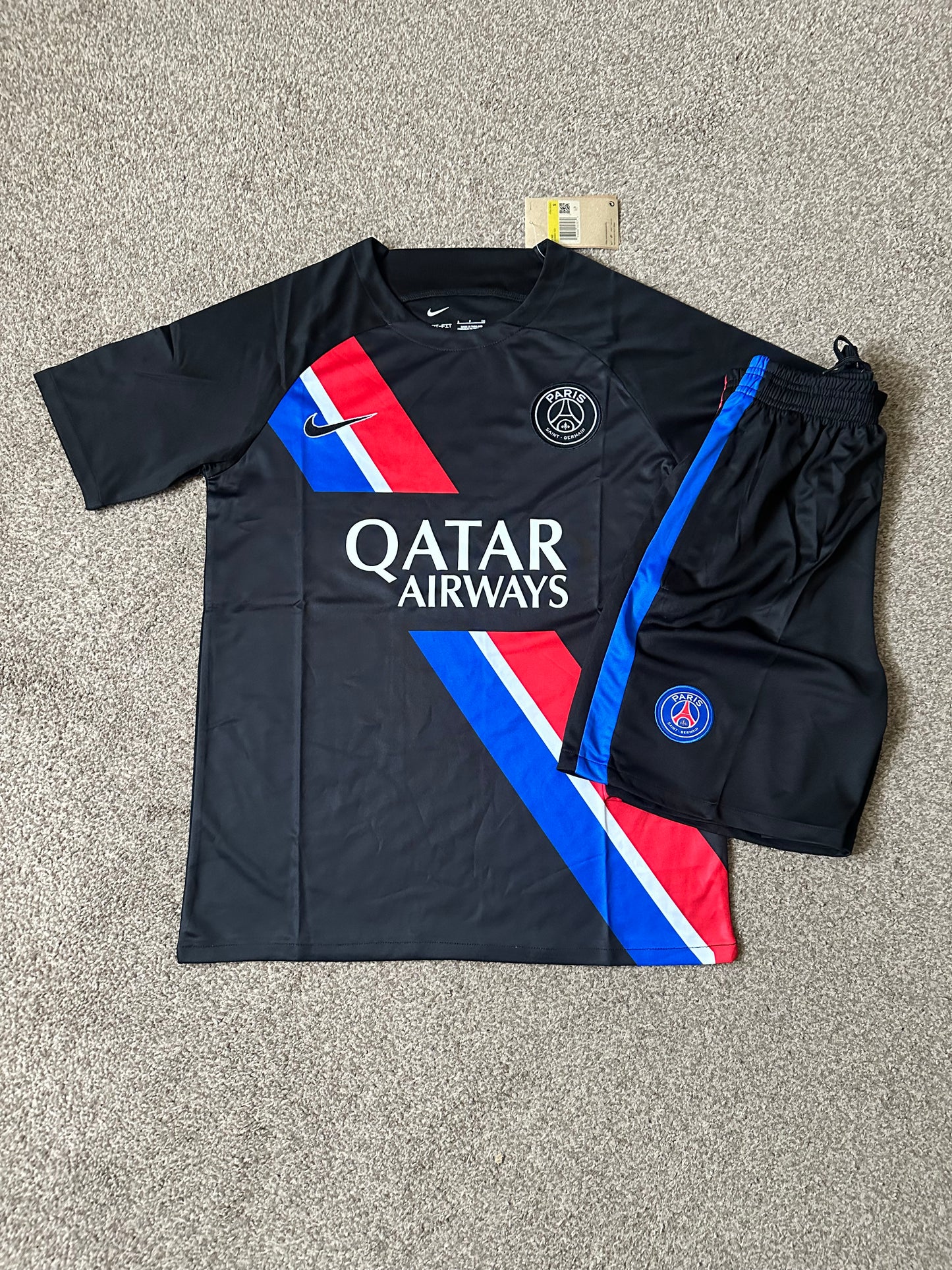 PSG Top & Shorts Set - Black
