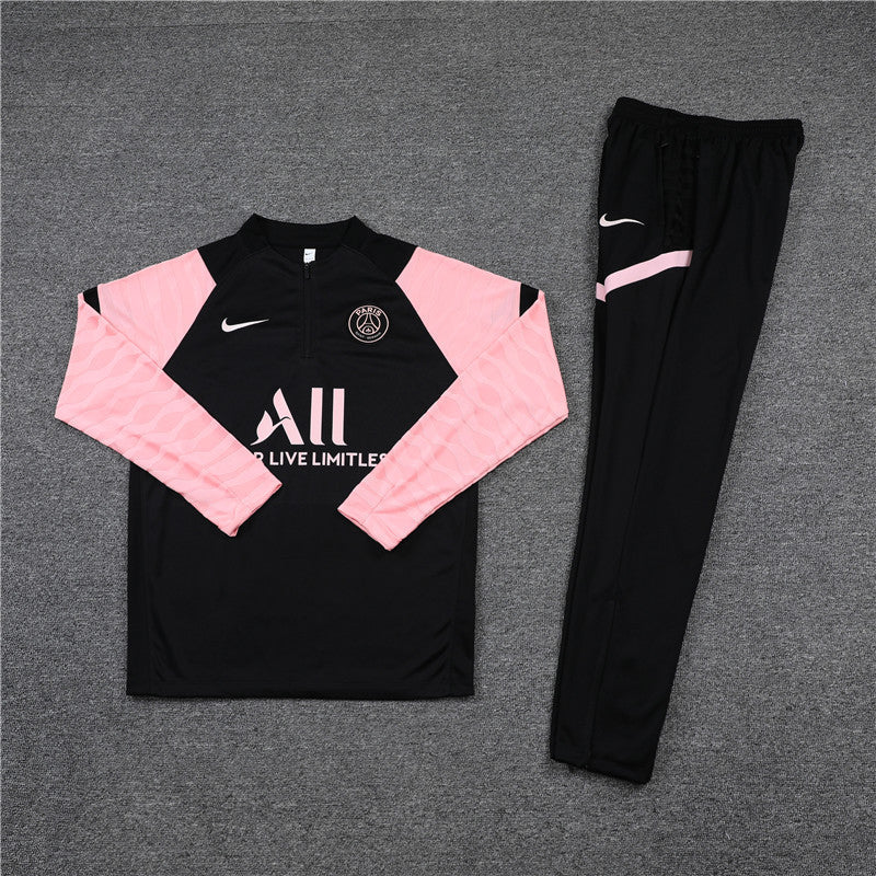 PSG Tracksuit 21/22 - Black/Pink Sleeves