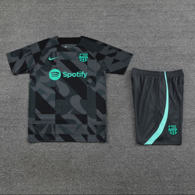 Barcelona Top & Shorts Set - Grey/Turquoise