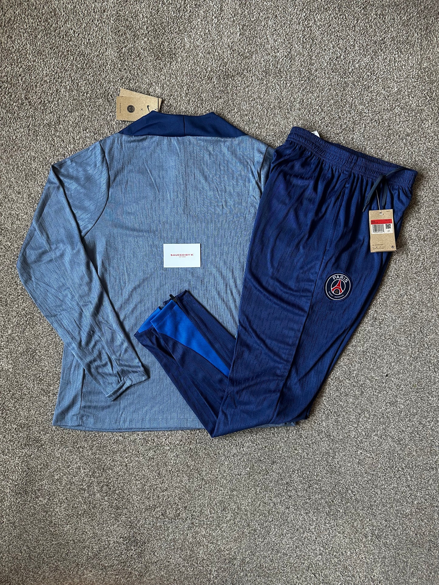 PSG 25/26 Training Tracksuit – Grey/Navy