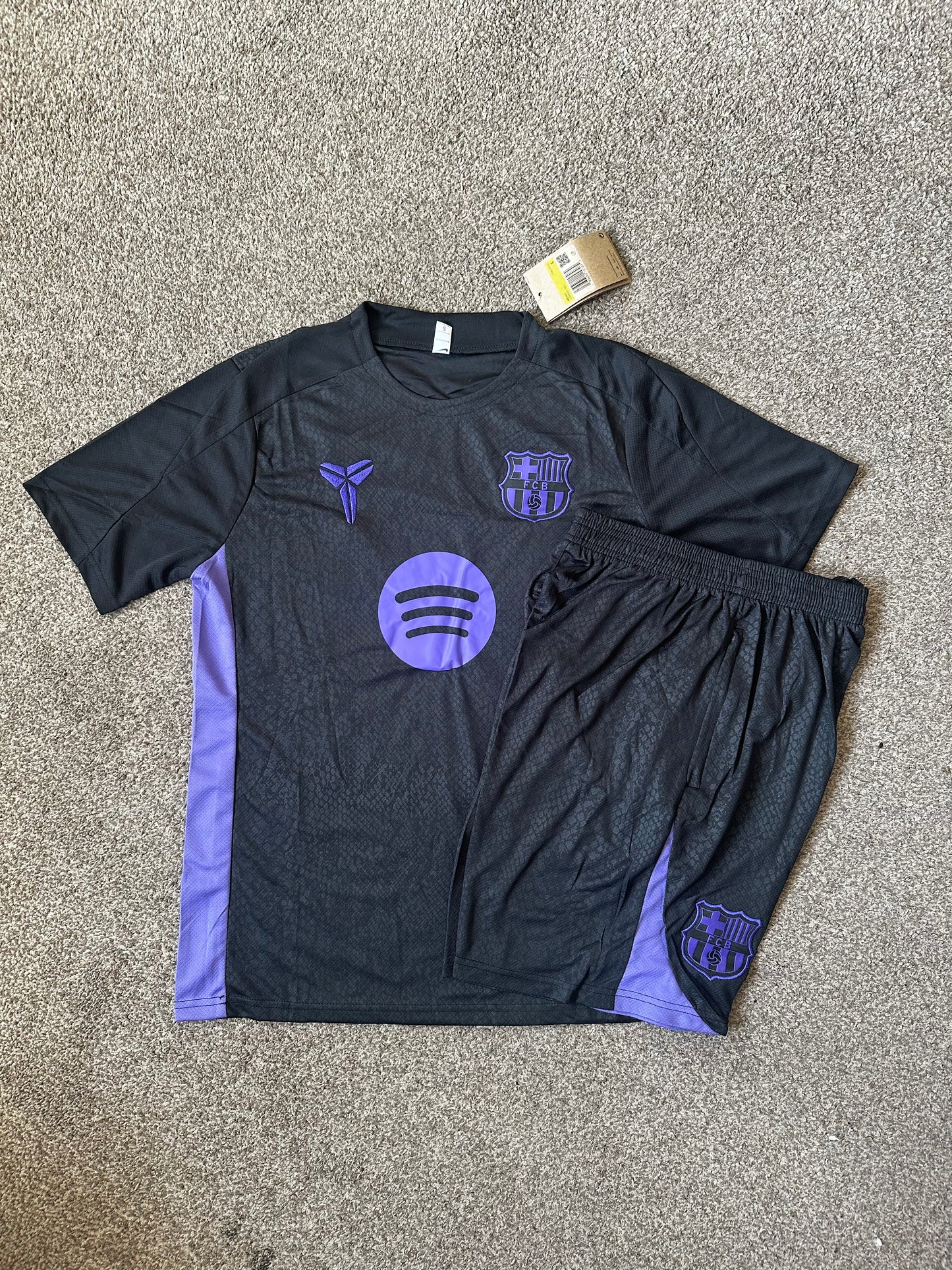 Barcelona MAMBA Special Edition Top & Shorts Set - Black/Purple
