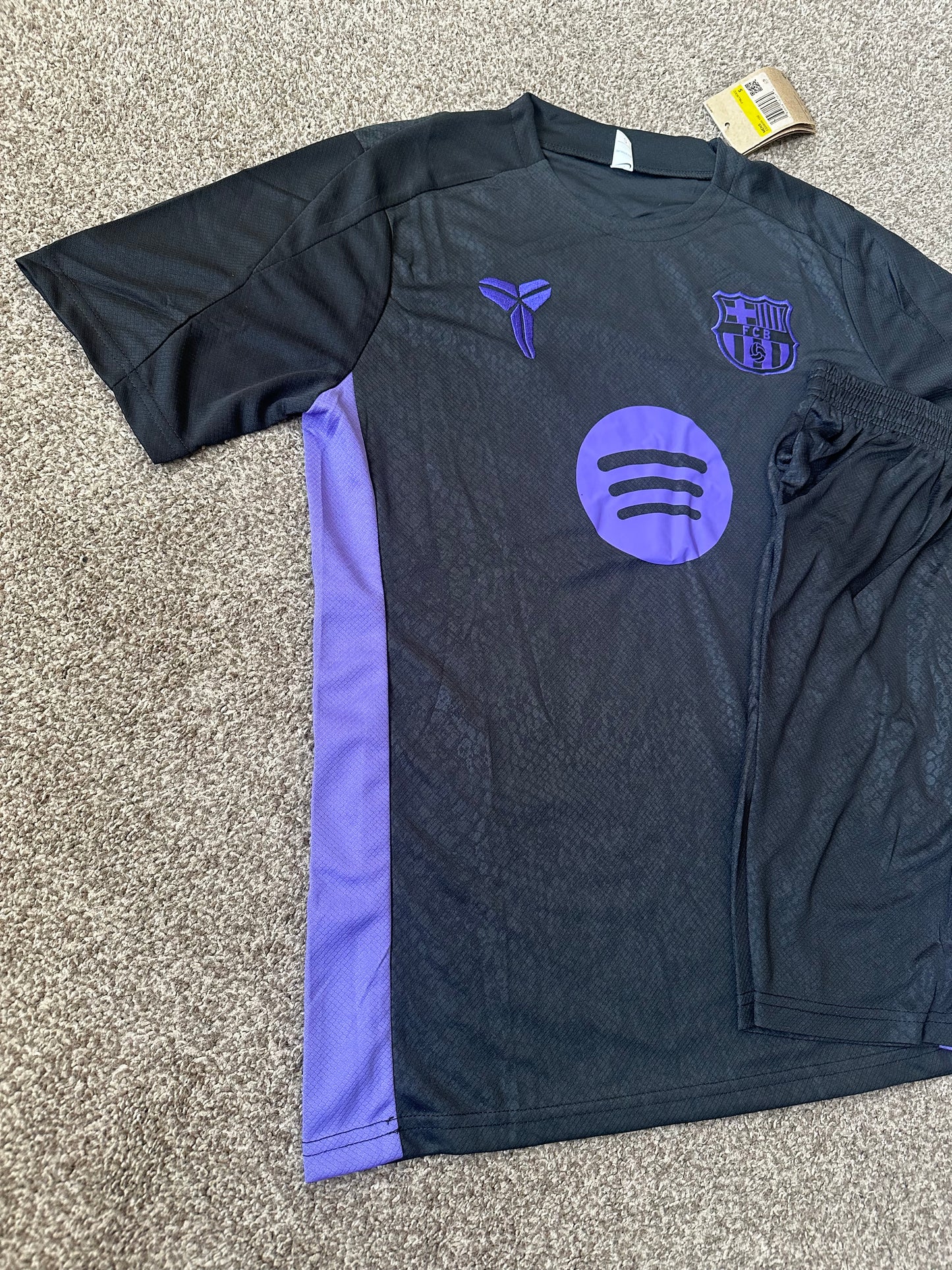 Barcelona MAMBA Special Edition Top & Shorts Set - Black/Purple