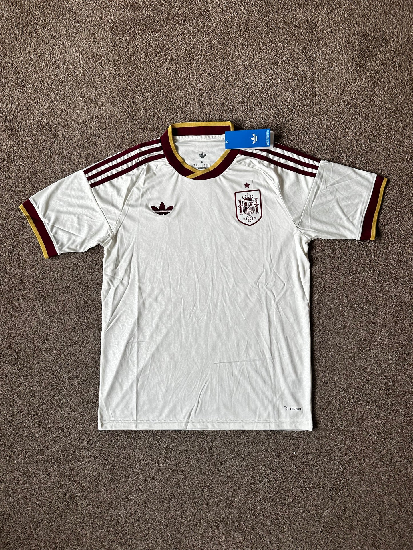 Spain 2026 Away Jersey - Off White/Burgundy