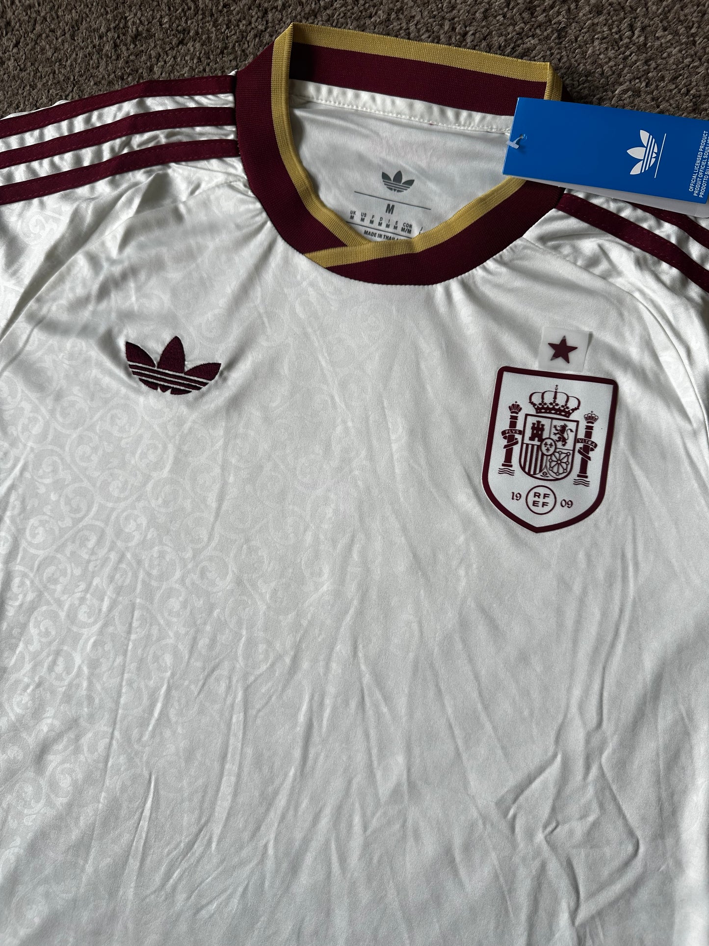 Spain 2026 Away Jersey - Off White/Burgundy