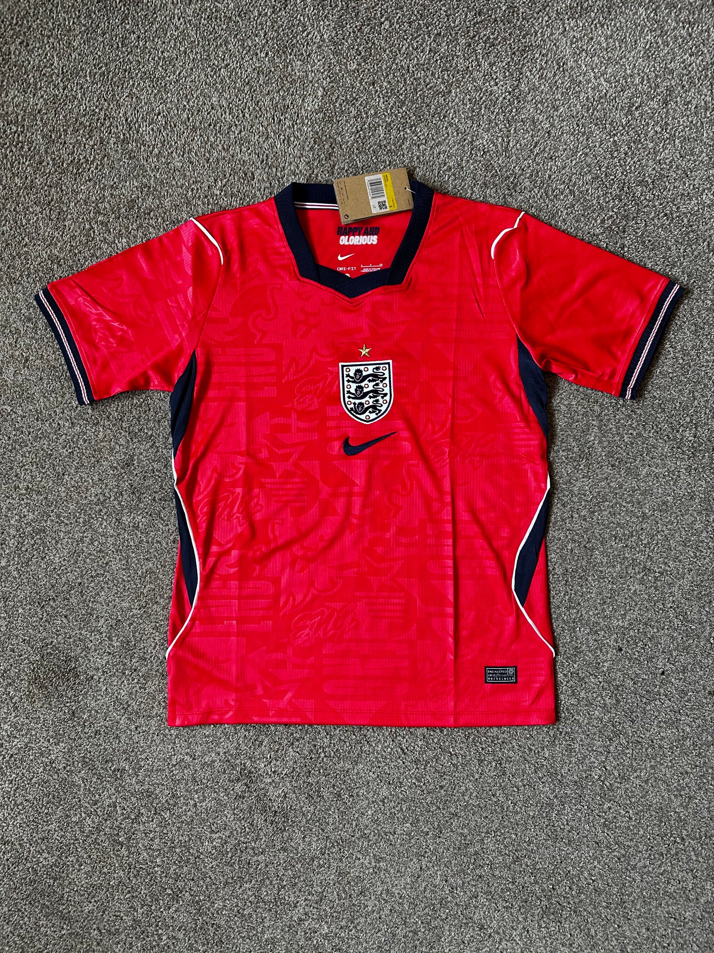 England 2026 Away Jersey - Red/Navy