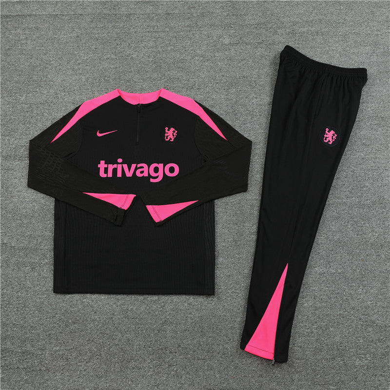 Chelsea Tracksuit 24/25 - Black/Pink