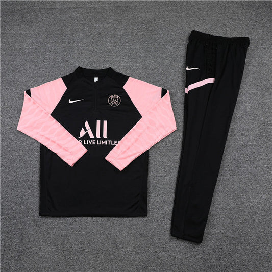 PSG Tracksuit 21/22 - Black/Pink Sleeves