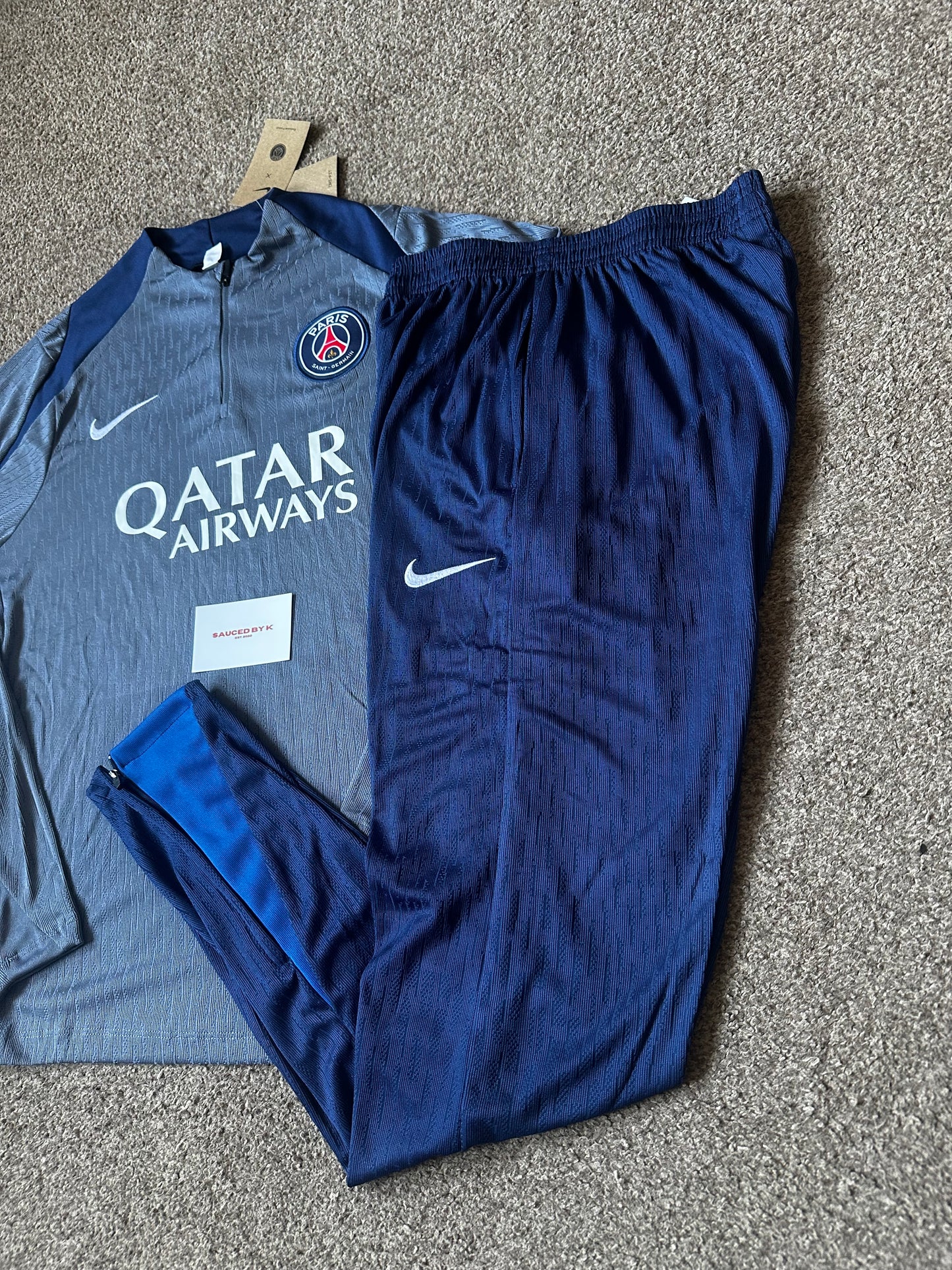 PSG 25/26 Training Tracksuit – Grey/Navy