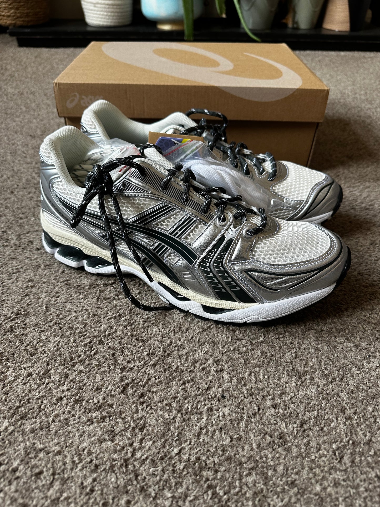 ASICS x KITH Gel Kayano 14 White/Silver/Black Trainers