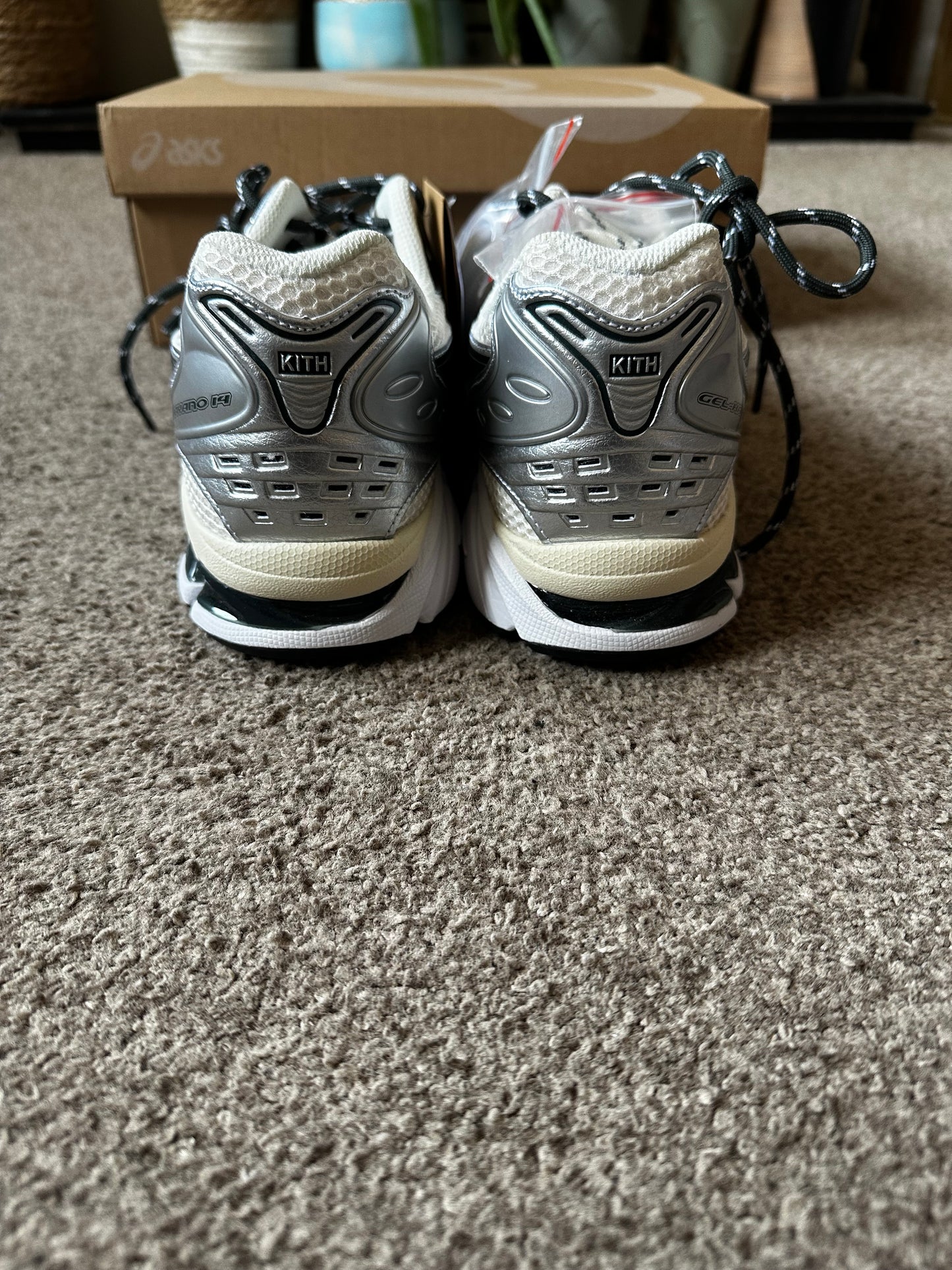 ASICS x KITH Gel Kayano 14 White/Silver/Black Trainers