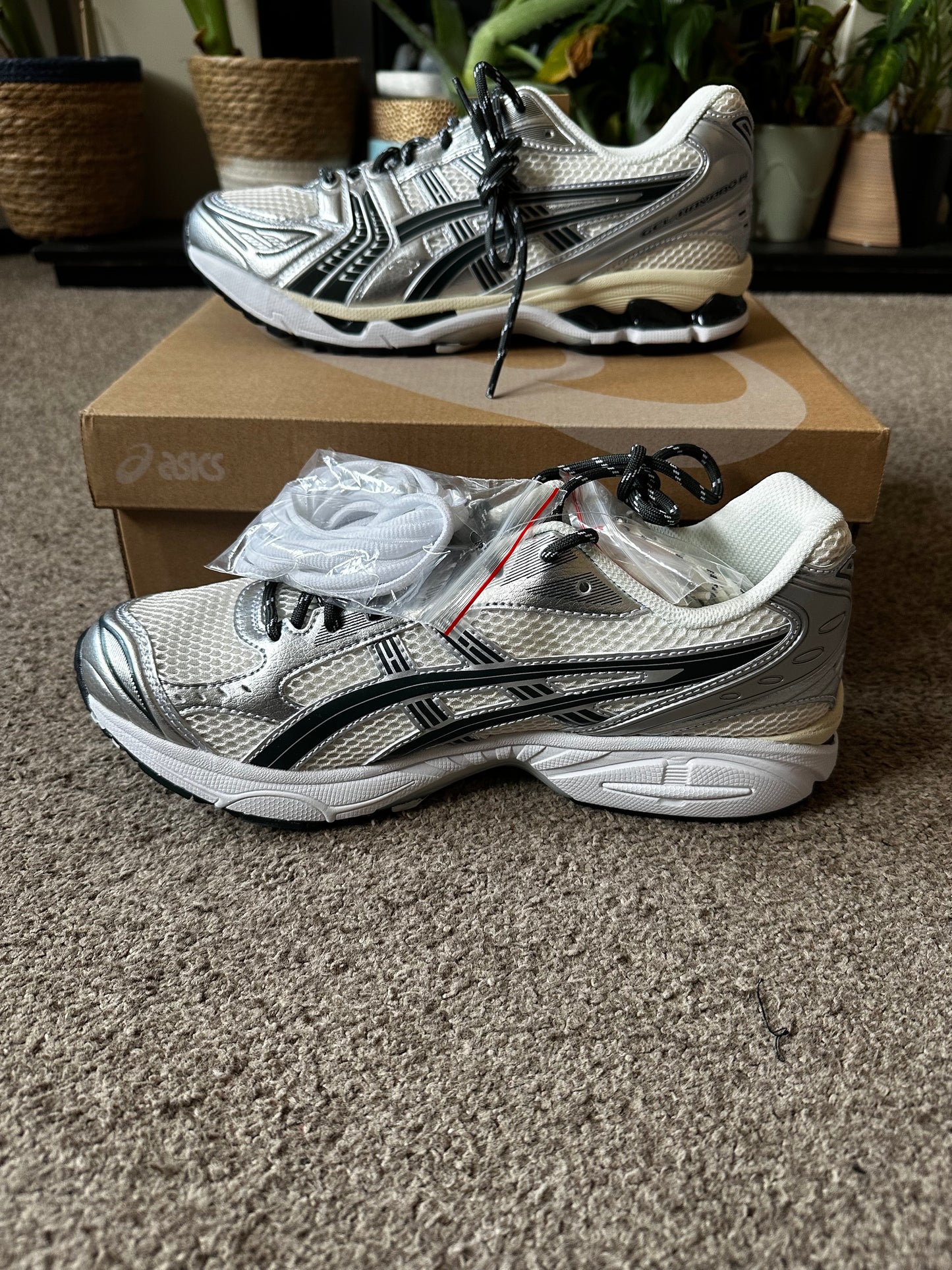 ASICS x KITH Gel Kayano 14 White/Silver/Black Trainers