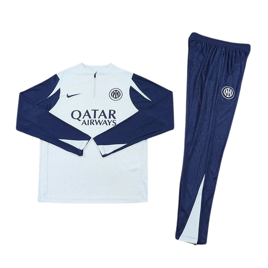 Inter Milan Kids Tracksuit 25/26 - White/Navy