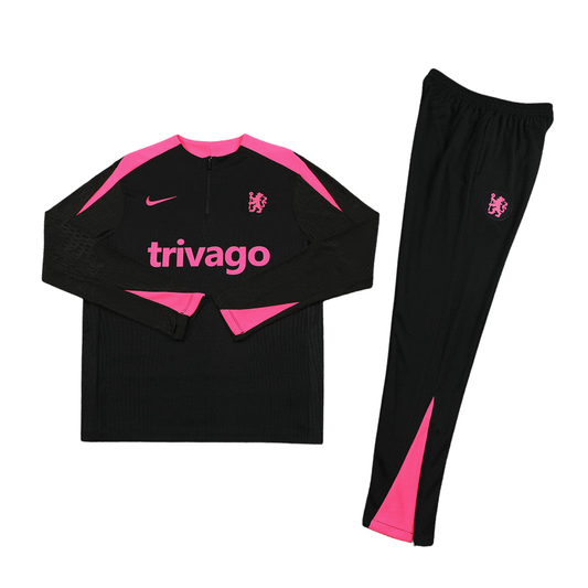 Chelsea Tracksuit 24/25 - Black/Pink
