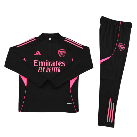 Arsenal Training Tracksuit 25/26 – Black/Pink